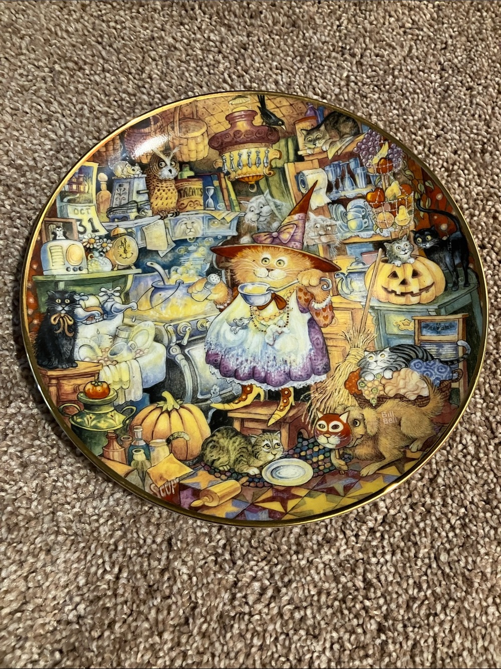 Franklin Mint scaredy-cats collectible plate